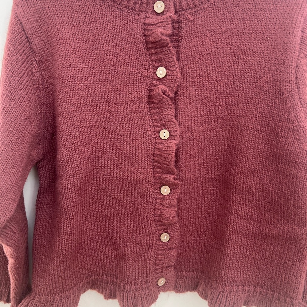 Zara Kids Ruffled Cardigan - Mauve - Picture 4 of 7